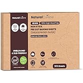 NaturalCuisine Unbleached Parchment Paper Sheets – 200 Pre-Cut Sheets (40x30cm) – Jumbo Size Greaseproof Non-Stick Baking Pap