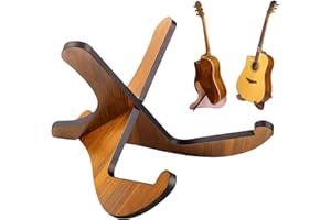 CHWUYI Guitar Stand Floor,Universal Guitar Rack Stand Wooden X-Frame Guitar Stands Holder for Bass Acoustic Electric Classical Guitars