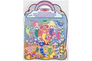 Melissa & Doug Autocollants En Relief Repositionnables - Sirènes, Livres d'activités, Autocollants reutilisables, Loisirs créatifs pour filles et garçons de 3 4 5 6 7 ans