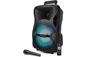 Enceinte KoolStar SPACER08 Karaoke Autonome Batterie 8" - 200W - USB-BT-SD + Micro + Tel