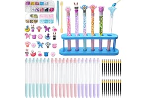 JASFLY 20 PCS Fabrique a Stylo avec 72+ Accessoires, Loisir Creatif Enfant, Enfants 6-12 Ans Activité Manuelle Enfants pour Fête Scolaire, Kit Loisir Creatif Fille Garcon