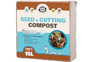 COCO&COIR EVERYTHING IN A NUTSHELL Coco & Coir Seed Compost Perlite Potting Mix | Peat-Free Organic Coco Soil Indoor Plants/Houseplants - Coco Grow+ (15L / 1KG)