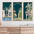 walllane Painting for wall Decoration Frames |Traditional Indian Art Pichwai Wall Décor Paintings | Traditional Indian Art Pichwai Wall Décor Paintings Set of 3 (10x19 inch, C)