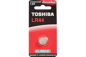 TOSHIBA LR44 AG13 1.5V Alkaline battery (0% Mercury) Equivalent to: A76, GPA76, V13GA, AG13, L1154