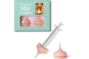 Bubble milk bowl Zestawy do karmienia mleka dla zwierząt domowych z wymienną strzykawką na sutki, silikonowy smoczek do karmienia dla noworodków szczeniąt Dongdong (2 małe sutki + 2 strzykawki)