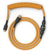 Muhteşem sarılı klavye kabloları - Mekanik oyun klavyeleri i&ccedil;in USB-C Artisan &ouml;rg&uuml;l&uuml; kablolar (g&ouml;rkemli altın)