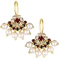 Vighnaharta Maharastrian Bugadi Gold Plated alloy Stones & Beads Studded Press Bugadi Earrings