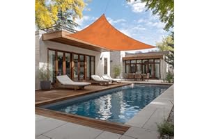 Green Bay Sun Shade Sail Outdoor Garden Patio Yard Party Sunscreen Awning Canopy 98% UV Block Rectangle Orange With Free Rope(4x3m)