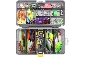 ‎LEEKO Leeko 168 Stück Angelzubehör Angelköder-Set, Spinner Angeln Set Angeln Box Kit，Kunstköder Blinker Angel-Köder für Hecht Forelle Zander Barsch