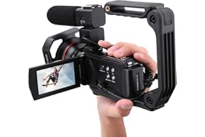 Topiky 4K UHD Camcorder, 16X Zoom 30MP WiFi 3.0" LCD Rotation Touch Screen Digital Video Camera with Microphone and 0.39X Wide Angle Lens Support IR Night Vision/Remote Control(#2)