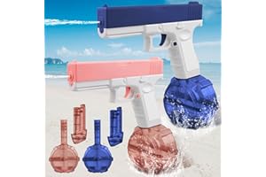 GELANTY Pistolet a Eau, 2 Pack Pistolet a Eau Electrique pour Enfants Adultes, Pistolet à Eau Puissant Longue Portée de 32FT Jouet Aquatique de Piscine Plage Fête d'été Water Gun