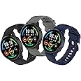 SenMore 3 Pieces Strap Compatible with Xiaomi Mi Watch/Xiaomi Watch S1 /Xiaomi Watch S1 Active/Xiaomi Mi Watch Color Sport, 22mm Sport Replacement Silicone Bands for Mi Watch Smartwatch.