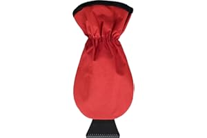 MP ESSENTIALS Durable Windscreen Winter Snow Ice and Frost Ice Scraper with a Cozy Waterproof Fleece Glove for Extra Warmth and Protection