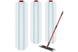 BISENKUD 3 Recharge pour Vileda / O-Cedar Balai à Plat H2PrO, Serpillière Durable pour Tous Les sols durs, Élimine Facilement Les Taches tenaces