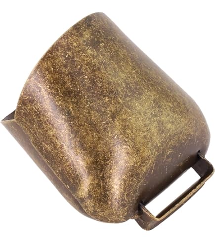 Cloches De Vache En Métal Vintage - Lot De 2 - Bronze Et Rouge Bronze - 3,5x3,5 Cm - Pour Décoration, Jeux, Mariages, Football