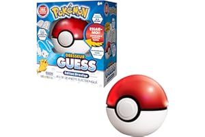 Bandai - Pokémon - Dresseur Guess Prestige - Jeu électronique en forme de Poké Ball - Jeu interactif, sans écran, à reconnaissance vocale sur l'univers des Pokémon - parle français - ZZ21118