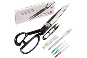 HERBTALE Fabric Scissors,Professional Tailor Scissors 9 inch - Heavy Duty Sewing Shears for Leather Cutting Industrial Sharp Shears Home Office Artists Students Tailors Dressmakers