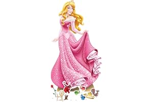 STAR CUTOUTS SP009 Aurora La Bella Addormentata in cartone per feste, decorazioni con sei mini forniture per feste a tema Principesse Disney, M, rosa