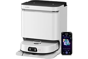 Eureka J15 Pro Ultra Robot Aspirador, 16200Pa Robot Aspirador y fregasuelos, Anti-enredos de Pelo, 75℃ Lavado con mopa de Agua Caliente, mapeo impulsado por AI, Limpieza de Bordes, Autolimpieza