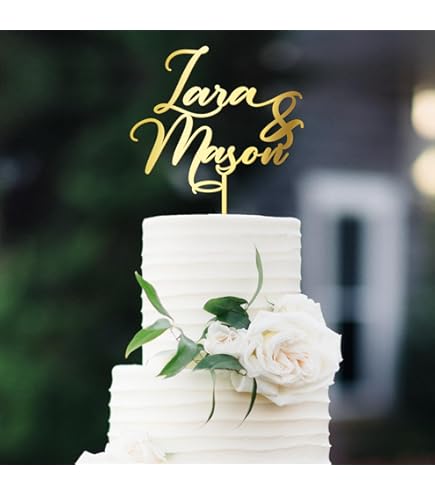 Topper Per Torta Per Matrmono, Topper Per Torta Personalzzato, Topper Per Torta Con Lettere - Foto 5