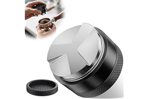 Arvoni Distribuidor Cafe 51mm, Tamper Cafe 51mm Nivelador de Café Acero Inoxidable 304, Espresso Tamper con Tapa, Nivelador Compatible con Sage Barista Express, De'Longhi, Sage Barista Pro