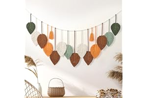 Betylifoy Macrame Wall Hanging Large Macrame Leaves Tapestry Wall Hangings Decoration Boho Wall Hanging Decor for Nursery Bedroom Living Room Home Decor