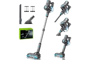 Oraimo Cordless Vacuum Cleaner, 2-speed adjustment Upgrade Lightweight Stick Vacuum OSV-102B with Self-Standing, Anti-tangle,Battery Vacuum Cleaner with LED for Home Pet Hair Carpet Hardwood Floor