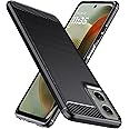 Natbok Case for Motorola Moto G55, Military-Grade Shockproof [Carbon Fiber Texture] Soft Flexible TPU Slim Anti-Scratch Cover Phone Case for Moto G55 6.49 inch,Black