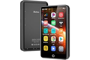 DIOFOX 80GB Reproductor MP3 & Mp4 con Spotify,4" Reproductor MP3 con Bluetooth y WLAN,Pantalla Táctil Android Reproductor MP4 Soporte Audible Amazon Music Deezer Google Play