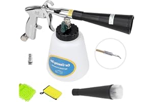 EXLECO Pistolet de Nettoyage de Voiture Intérieur, Kit de Lavage, Axe en métal, Valve Réglable, pour 6~9,2 Bar Air Comprimé, Pistolet de Pulvérisation Entretien Intérieur pour Auto Entretien Voiture