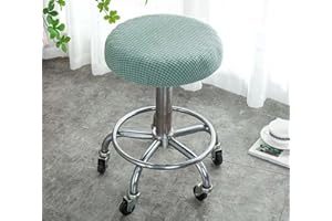 GGOTY Coprisgabello rotondo per sgabelli da bar, copri sgabello rotondo elasticizzato, coprisedia, copri cuscini per sedili, copri cuscini rotondi (verde B)