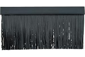 ‎HMF HMF 65429-02 Bürstenleiste für Kabeldurchführung für 19 Zoll Serverschrank | Außen | Schwarz