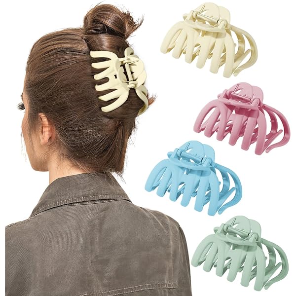 Aobesky 3er Set Große Haarklammern – 11 Cm Acryl-Spangen Für Dickes Haar, Rutschfester Halt