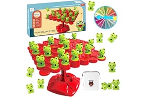 BOOAEE Gioco di equilibrio rana, set di giocattoli per bambini, bilancia, bilanciamento della rana, gioco di matematica montessori, gioco di matematica rana, gioco di matematica, effectively Enhance