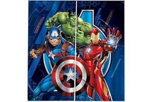 LKFFHAVD Avengers Guarnizioni per Tende Oscuranti per Camera da Letto, Stampa 3D Captain America Iron Man Set di 2 Tende Oscuranti per Camerette (220×215(BxH),1)