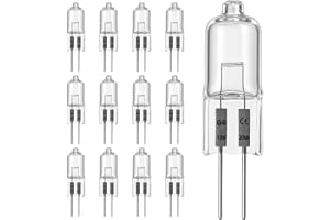 Zounin 12 stycken G4-halogenlampor, 12V 20W halogene G4-glödlampa, dimbar halogenlampor, 2700 K varmt gult ljus lampa, för köksfläktar, ljuskronor, interiörbelysning, skenbelysning, lång livslängd