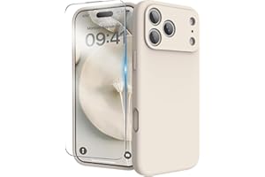 INGIDO für iPhone 17 Pro Hülle 6,3 Zoll, Liquid Silikon Hülle Upgraded Kameraschutz Soft Mikrofaserfutter Handyhülle Schutz Case, Stone
