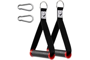 SLIM PANDA 2 PCS de Poignées de Résistance Poignée de Tirage Musculation Accessoire pour Machine Smith Bande de Résistance Multi Station