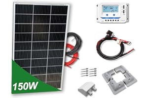 VIASOLAR Kit 150W CAMPER 12V panel solar placa monocristalina células PERC de alta eficiencia para caravanas autocaravanas