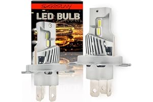 SageSunny exclusive h4 p43t LED lampadina camion 24V 70W 14000lm 6500K bianco,h4 ventilata,per fari anabbaglianti e abbaglianti,scala 1:1 rispetto alle lampadine alogene camion,plug&play,set da 2.