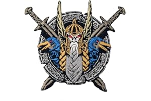 ZEGIN Il Dio della Guerra Odin Patch Stemma Ricamato Toppa termoadesiva