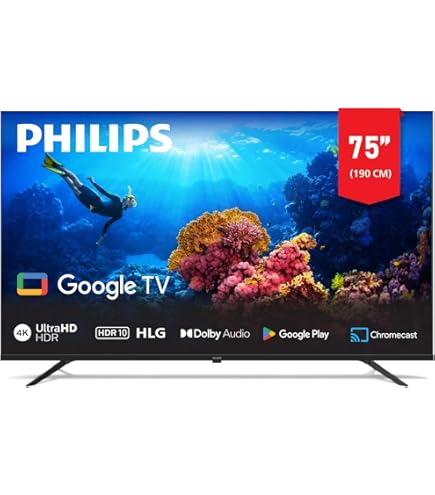 philips 70 Inch 4K Smart Google TV 7100 Series 70PUT7129/56, Dolby