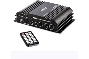 Nobsound Lepy 168Plus Stereo Audio Amplifier, Mini 2.1 Channel Hi-Fi Stereo Power Amplifier with LED Display and Remote Control, Supporting USB, Bluetooth, AUX, RCA Input, Subwoofer Amplifier