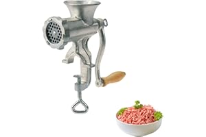 Westmark Tritacarne con disco perforato, Con imbuti per salsicce e inserto per pasta frolla, Supporto a morsetto da tavolo, Dimensione 5, Acciaio fuso stagnato, Argento, 97502260