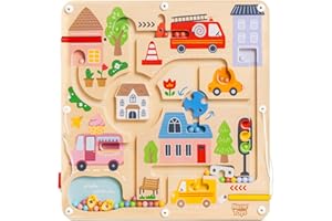 Nene Toys Labirinto Magnetico per Bambini 2+ Anni – Gioco Magnetico – Gioco da Viaggio Auto/Aereo 2 3 Anni – Busy Board Montessori – Motricità Fine & Coordinazione Mano-Occhio – Senza Schermo