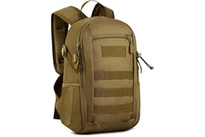 HUNTVP 12L/15L/20L/30L Mini Mochila de Asalto Mochila Militar Mochila Táctica Molle Escolar Bolsa Bandolera para Niños Hombre Mujer Caza Camping Senderismo,Negro/Marrón/Camo/Verde