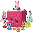 tonies Ultimate Disney Pink Toniebox Starter Set Bundle incl. with 7 Tonie Characters, Mickey Mouse, Tinker Bell, Princess and The Frog, Jasmine, Beauty and the Beast, Finding Nemo, Lilo & Stitch