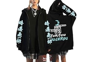 MEDM Demon Slayer Zip Hoodies New Long Sleeping Sweater Pullover Tops Anime -Modus Tokito Muichiro Reißverschluss Streetwear -Jacken Streetwear Jackets