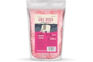 WALLY GOURMET Sale Rosa Dell'Himalaya In Grani Grossi. 100% Naturale, Senza Additivi, Non Raffinato. Sale Grosso Con Un Elevato Contenuto Di Oligoelementi. Sale Grosso. Punjab, Pakistan.
