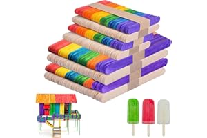 KOIROI 400 Pezzi Bastoncini Legno Naturale, Stecchi Gelato, Abbassalingua per Bricolage, Attività Creative e Fai-da-Te